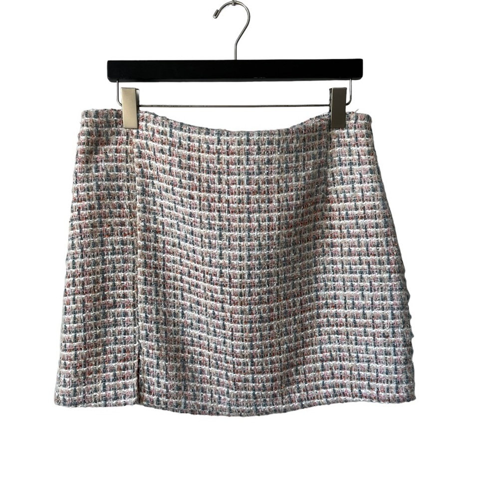 autres filles Tweed Mini Skirt Size Large NWT